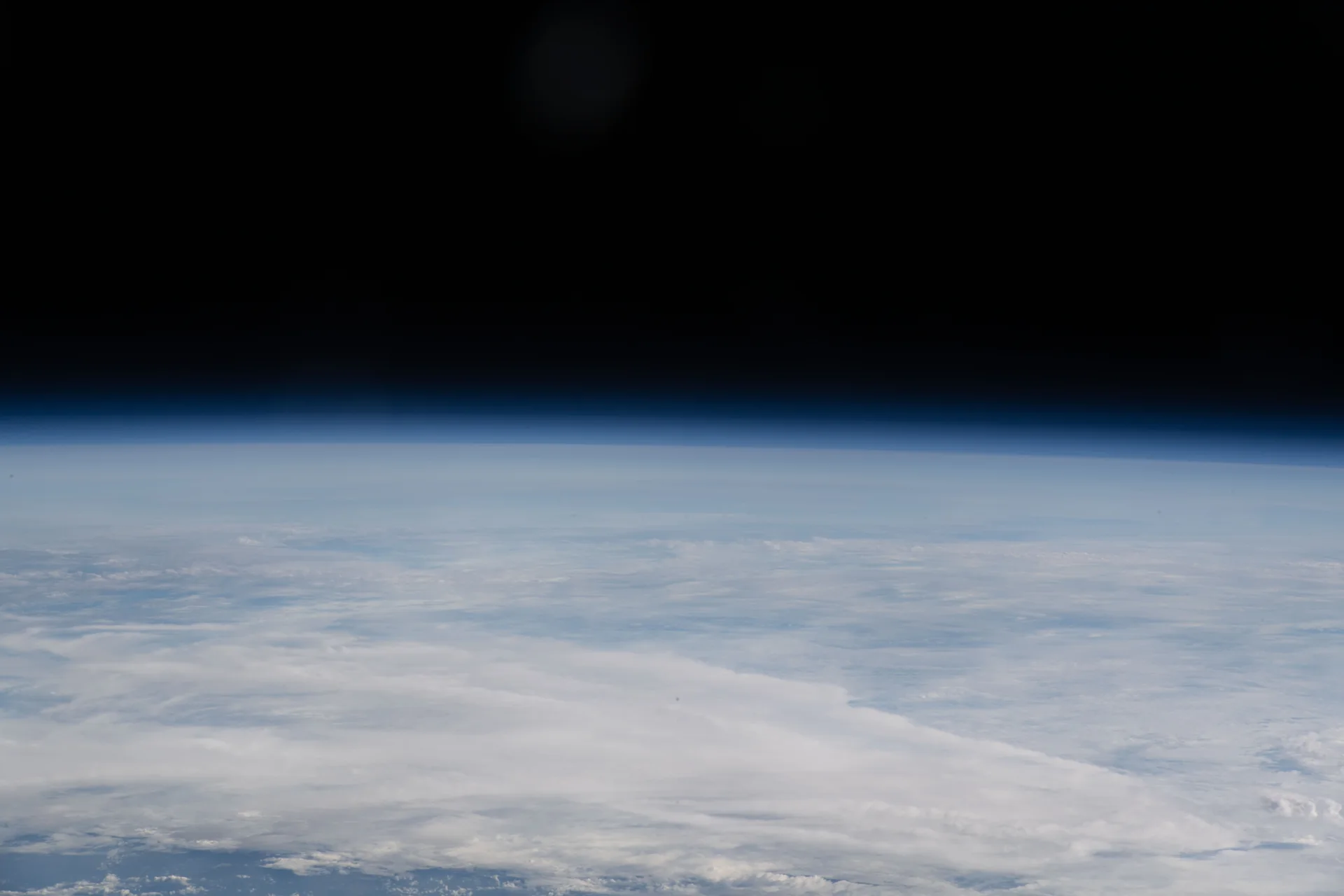 Earth’s atmospheric horizon photographed from the International Space Station